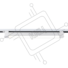 Трековый однофазный светильник Ambrella light GL6736 WH белый IP20 30W 4200K 458*35*57