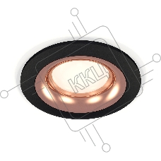 Комплект встраиваемого светильника Ambrella light XC7622006 SBK/PPG черный песок/золото розовое полированное MR16 GU5.3 (C7622, N7015)