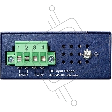 Медиаконвертер PLANET IP30 Compact size 2-Port 100/1000X SFP + 2-Port 10/100/1000T 802.3at PoE+ Media Converter (-40~75 degrees C, dual 48~54V DC, max. 60W PoE budget)