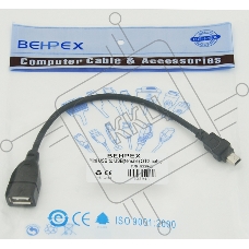 Кабель USB Behpex OTG USB(f)/miniUSB (0.2м)