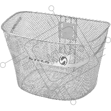 Велокорзина передняя JL-044-2 серебристая для 28