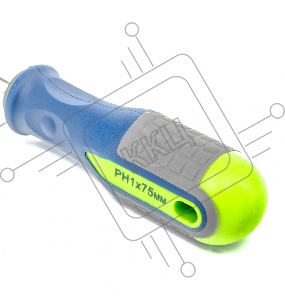 Отвертка, PH1х 75 мм, CrV, 3-х компонентная рукоятка// Сибртех