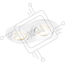 Встраиваемый поворотный точечный светильник Ambrella light TN102505/2 WH белый GU5.3 175*95*28