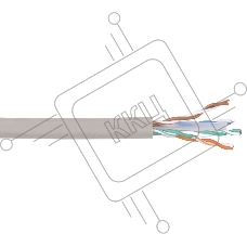 Кабель связи витая пара U/UTP, кат.6 4x2х23AWG solid, LSZH, 305м, серый Кабель связи витая пара U/UTP, кат.6 4x2х23AWG solid, LSZH, 305м, серый