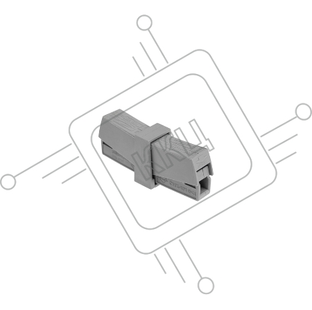 Строительно-монтажная клемма СМК 224 на 2 проводника пружинная (1,0-2,5)/(0,5-2,5) мм² (50 шт./уп.) REXANT