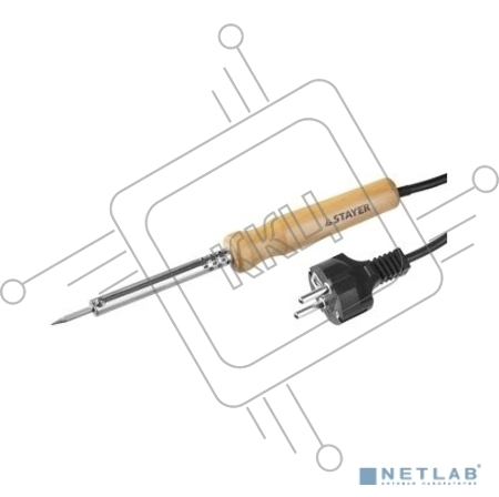 Паяльник STAYER 55310-40  master с деревянной рукояткой и долговечным жалом 40Вт конус