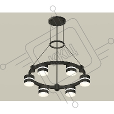 Светильник Ambrella light XR92051202/6 SBK/FR черный песок/белый матовый GX53 (A9205, C9232, N8445)