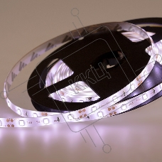 LED лента силикон, 8 мм, IP65, SMD 2835, 60 LED/m, 12 V, цвет свечения белый