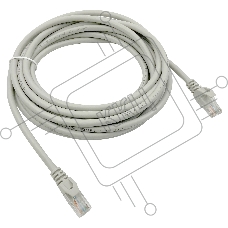 Патч-корд Buro Basic UTP 4 пары cat6 CCA molded 5м серый RJ-45 (m)-RJ-45 (m)