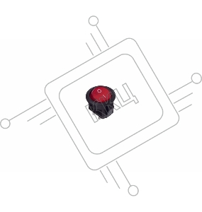 Выключатель клавишный круглый 250V 3А (2с) ON-OFF красный  Micro  REXANT