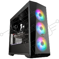 Корпус без блока питания Cooler Master MasterBox 5 Lite RGB, USB 3.0 x 2, 1xFan, 3x120mm ARGB Fan, Black, Splitter cable + Controller, ATX, w/o PSU