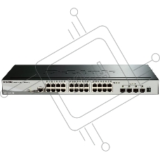 Управляемый стекируемый коммутатор D-Link DGS-1510-28X/A1A SmartPro с 24 портами 10/100/1000Base-T и 4 портами 10Gbase-X SFP+