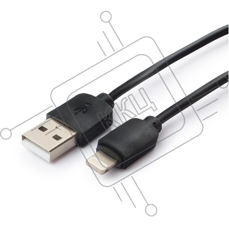 Кабель USB Гарнизон GCC-USB2-AP2-0.3M AM/Lightning, для iPhone5/6/7, IPod, IPad, 0.3м, черный, пакет