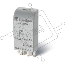 Модуль индикации и защиты LED + диод ( + A1) 6...24В DC зел. FINDER 9902902499