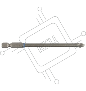 Бита ЗУБР ЭКСПЕРТ 26013-2-100-1  торсион кованая обточ.CrMo E 1/4'' PZ2 100мм 1шт