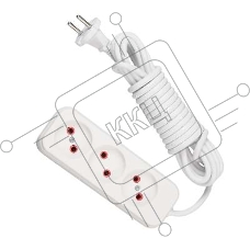 Удлинитель 3х3м без заземл. 10А IP20 Lezard 720-0303-303