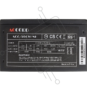 Блок питания Accord ATX 500W ACC-500W-NP (24+4+4pin) 120mm fan 4xSATA