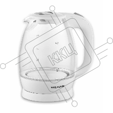 Чайник электрический Willmark WEK-1705GW (1.7л, пов. на 360 град., LED-подсв., корп. из стекла, белый, 2200Вт)