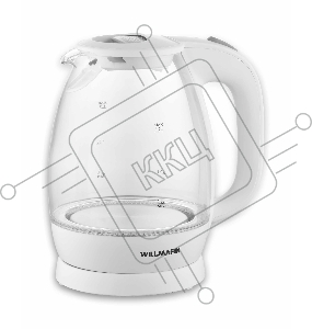 Чайник электрический WILLMARK WEK-1705GW (1.7л, пов. на 360 град., LED-подсв., корп. из стекла, белый, 2200Вт)