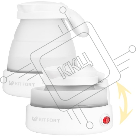 Чайник электрический Kitfort КТ-667-1 0.6л. 1150Вт белый (корпус: силикон)