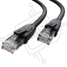 Патч-корд GCR прямой 1.0m UTP кат.6, черный, 24 AWG, ethernet high speed, RJ45, T568B, GCR-52526