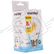 Лампа светодиодная Filament Smartbuy-A60-8W/3000/E27