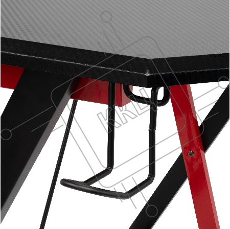 Стол игровой Оклик 521G столешница МДФ черный каркас красный 110х60см