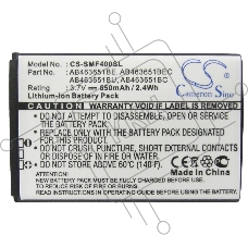Аккумулятор CameronSino  CS-SMF400SL AB463651BU/AB463651BE для Samsung SGH-F400/SGH-F408/GT-M7500  3.7V / 650mAh