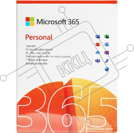 Офисное приложение Microsoft 365 Personal Subscr 1YR Medialess P8 (QQ2-01399)
