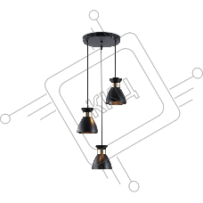 Светильник Ambrella light TR8470/3 BK/FGD черный/золото E27/3 max 60W D340*1000