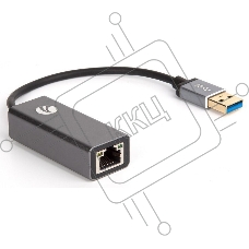 Кабель-переходник USB 3.0 (Am) --> LAN RJ-45 Ethernet 1000 Mbps, Aluminum Shell, VCOM <DU312M>