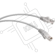 Патч-корд WRline WR-PC-RJ45-UTP-5E-1-GY UTP RJ-45 вил.-вилка RJ-45 кат.5E 1м серый LSZH