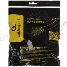 Патч-корд медный UTP Cablexpert PP10-5M/BK cat.5e, 5м, литой, многожильный, черный