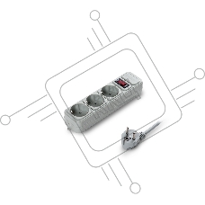 Сетевой фильтр Exegate SP-3-3G (3 розетки, 3м, евровилка, серый)