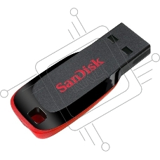Флеш диск Sandisk 64Gb Cruzer Blade SDCZ50-064G-B35 USB2.0 черный/красный