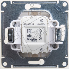Механизм выключателя 1-кл. СП GLOSSA 10А IP20 10AX перламутр SchE GSL000611