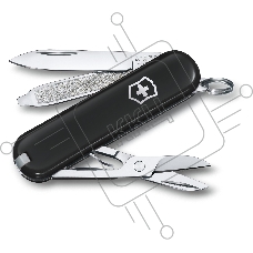 Нож перочинный Victorinox Classic Dark Illusion (0.6223.3G) 58мм 7 функций черный карт.коробка