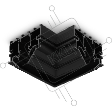 Коннектор угловой 90° для шинопровода GL1981 BK черный 100*100