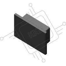 Заглушка для профиля GP8370 BK черный 15.7*12