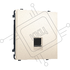 Комплект механизма компьютерной розетки SIGMA Жемчужно-кремовый RJ-45 (8P8C) CAT6 с/ш QUANT PRO (SP2520, PR188)