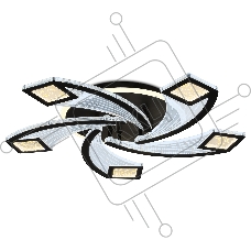 Потолочный светодиодный светильник FA4478/5 BK черный 90W 3000K+6400K/4200K/6400K+3000K D620*75 (ПДУ ИК)