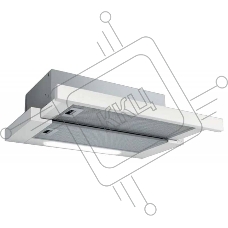 Вытяжки встраиваемая Jet Air AURORA LX/WH/F/50/  50 см,  650м3, кнопочное управление, белая