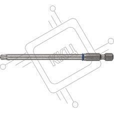 Бита ЗУБР ЭКСПЕРТ 26015-30-100-1  торсион кованая обточ.CrMo E 1/4'' T30 100мм 1шт
