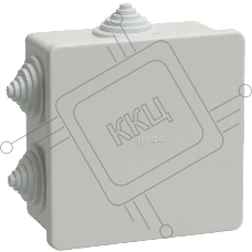 Коробка КМ41235 распаячная Iek UKO11-085-085-040-K41-44 для о/п 85х85х40 мм IP44 (RAL7035, 6 гермовводов)