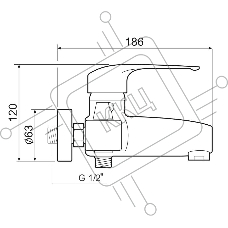 Смеситель для ванны SL50-009E ø40