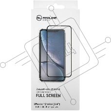 Защитное стекло для экрана Redline черный для Apple iPhone 12 mini антиблик. 1шт. (УТ000021878)