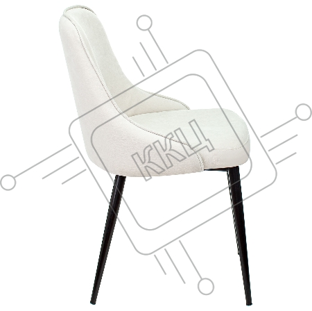 Стул для кухни Бюрократ KF-5 молочный Velvet 20 металл черный на ножках (KF-5/VELV20)