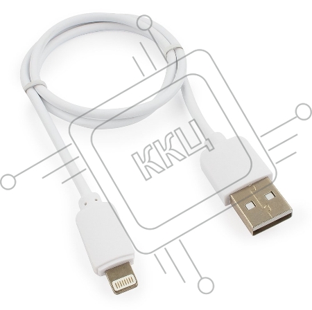 Кабель USB Гарнизон GCC-USB2-AP2-0.5M-W AM/Lightning, для iPhone5/6/7, IPod, IPad, 0.5м, белый, пакет