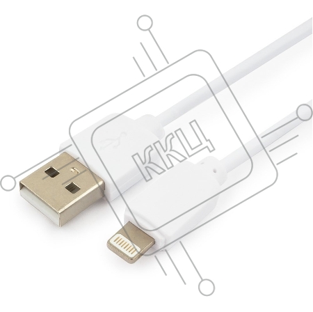Кабель USB Гарнизон GCC-USB2-AP2-0.5M-W AM/Lightning, для iPhone5/6/7, IPod, IPad, 0.5м, белый, пакет