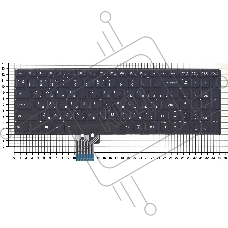 Клавиатура для ноутбука Lenovo Ideapad U530 U530P U530P-IFI черная с подсветкой